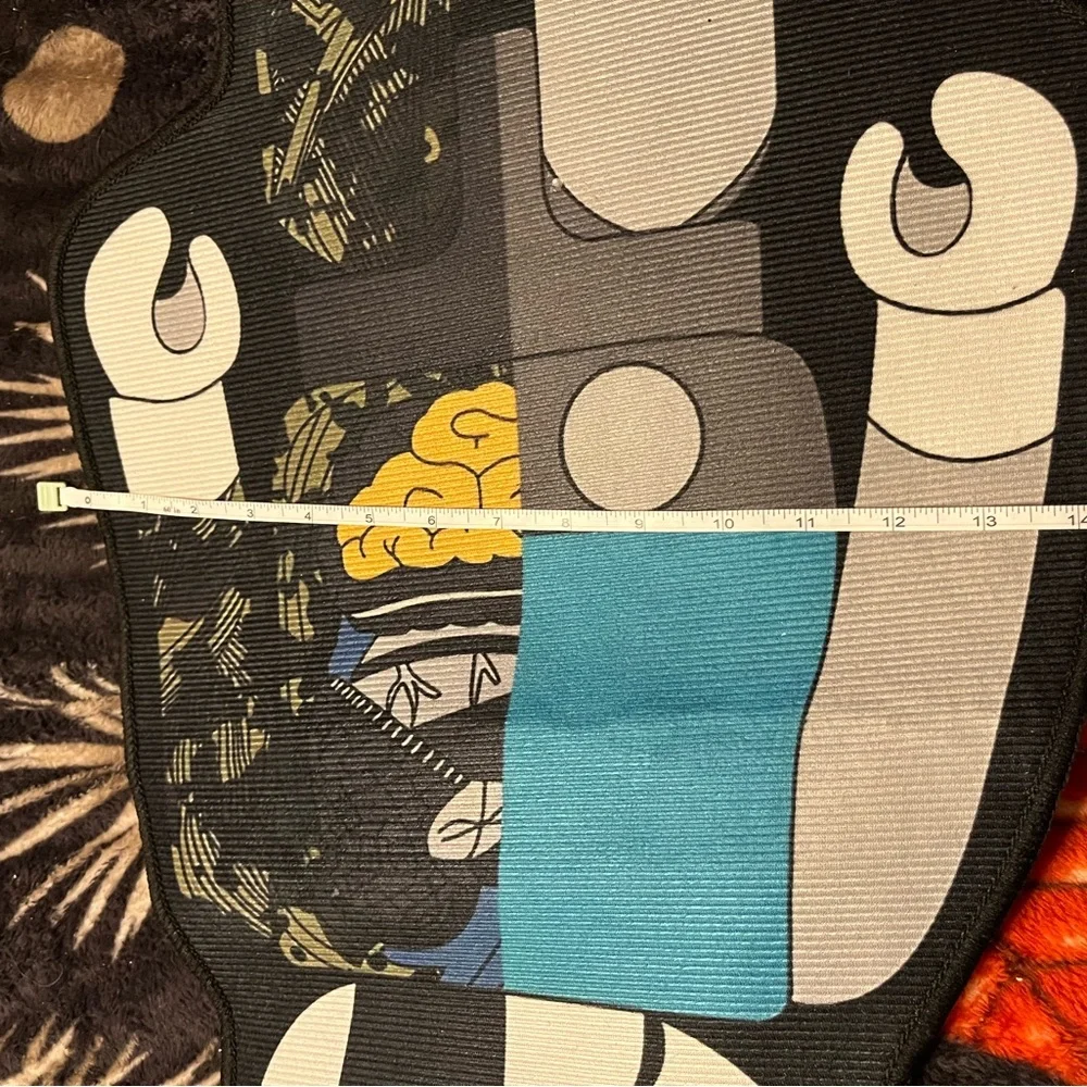 BearBrick NWOT Custom Rug Black/ Silvert